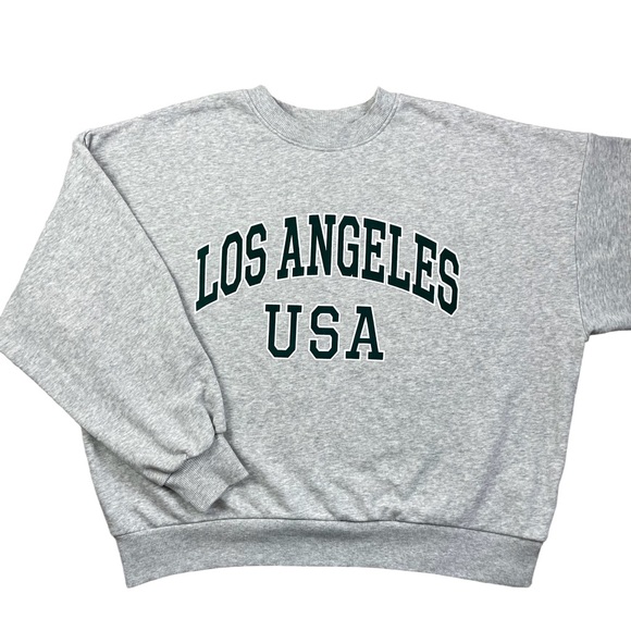 H&M Tops - Los Angeles California USA Women’s Pullover Crewneck Sweatshirt Gray size S